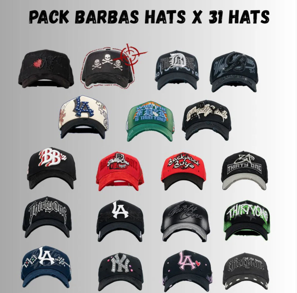 PACK BARBAS HATS X 31 HATS