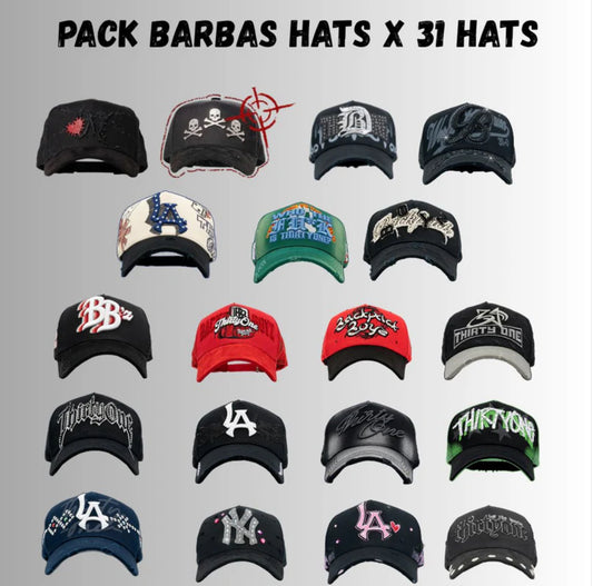 PACK BARBAS HATS X 31 HATS