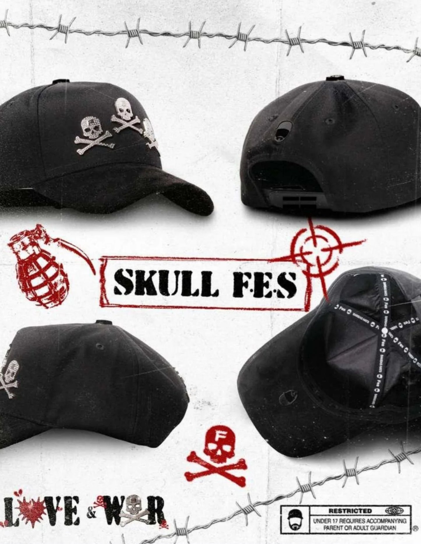 Gorra Barbas Hats x Lonche & Wilito "Skull Fes"