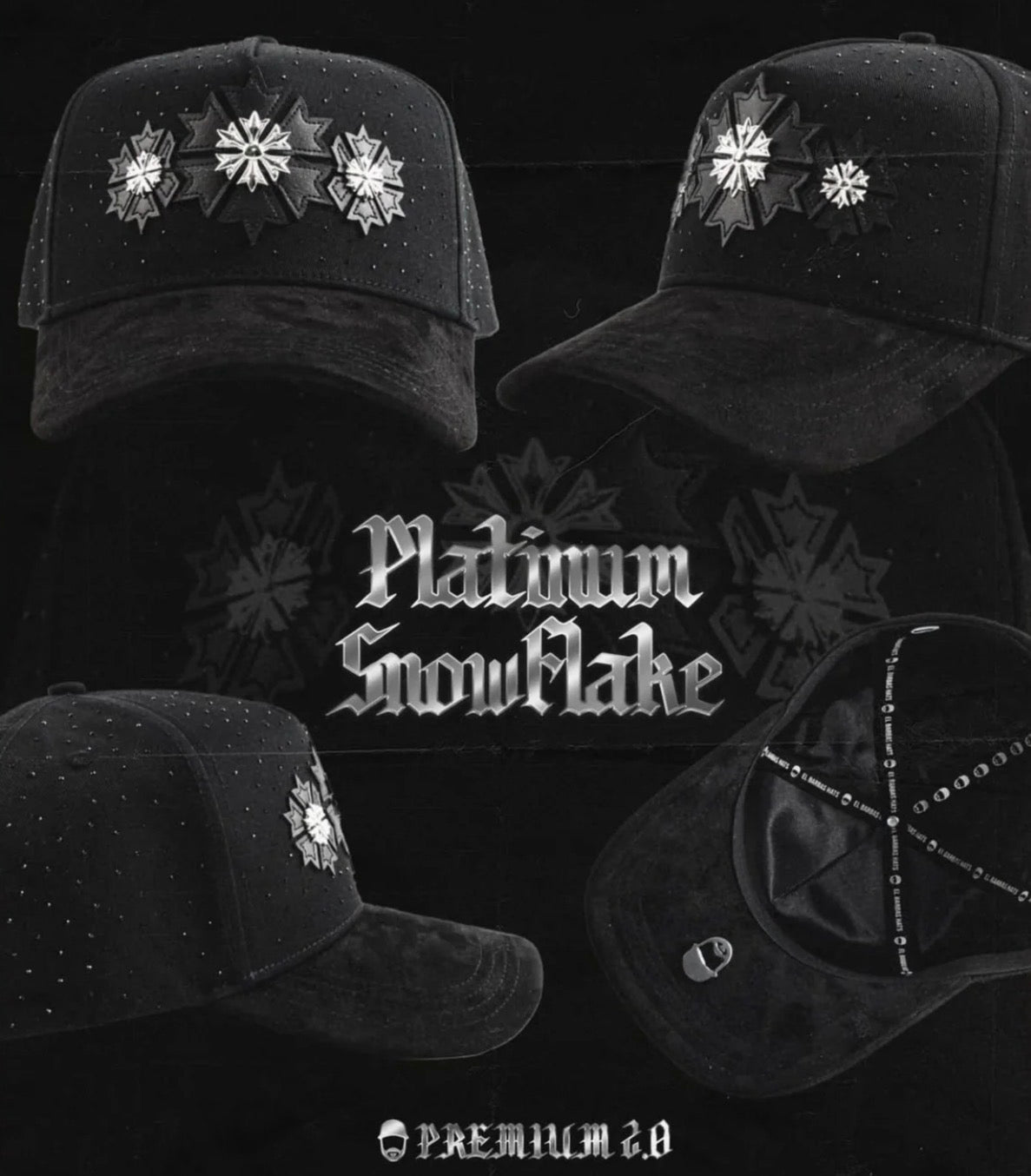 Gorra Barbas Hats "Platinum SnowFlake"